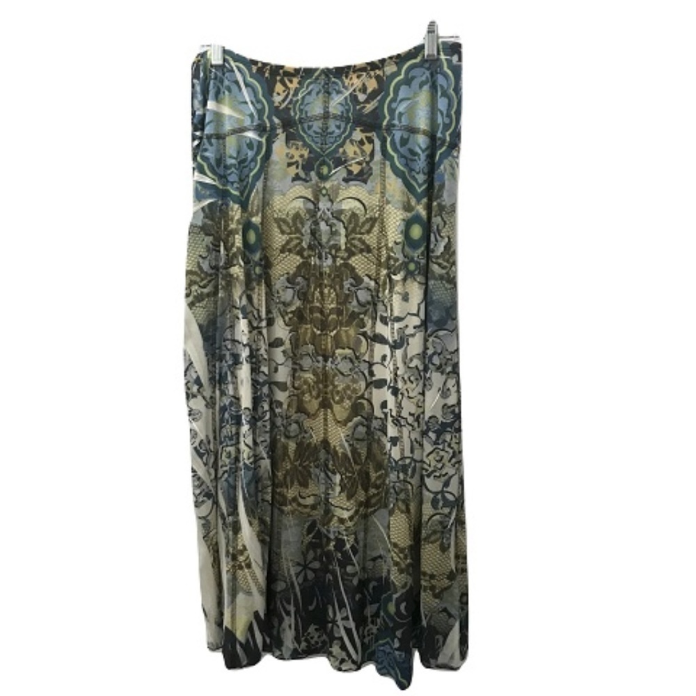 One World Abstract Flare Maxi Skirt